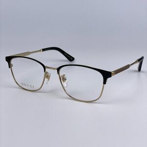 NEW Gucci GG0609OK 001 Unisex Metal Gold Black Eyeglasses
